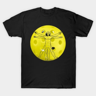 Pickleball Da Vinci Vitruvian Man T-Shirt